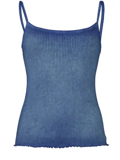 Spaghettiträger Tops^Madiva 100% Bio Baumwolle Träger-Top ARIA S/S gerippt Pflanzenfarbe von