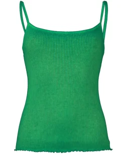 Spaghettiträger Tops^Madiva 100% Bio Baumwolle Träger-Top ARIA S/S gerippt Pflanzenfarbe von