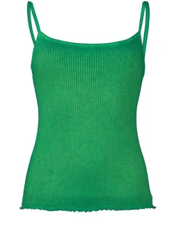 Spaghettiträger Tops^Madiva 100% Bio Baumwolle Träger-Top ARIA S/S gerippt Pflanzenfarbe von Ecofuture®