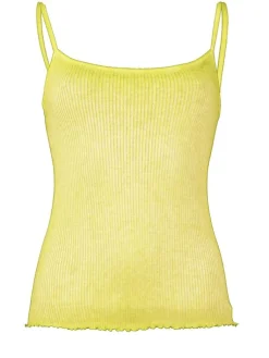 Spaghettiträger Tops^Madiva 100% Bio Baumwolle Träger-Top ARIA S/S gerippt Pflanzenfarbe von Ecofuture®