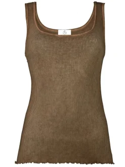 Camisole (Breite Träger)^Madiva 100% Bio Baumwolle Unterhemd ARIA S/L gerippt Pflanzenfarbe von