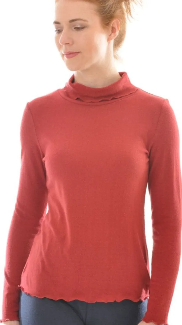 Shirts Mit Seide|Mit Rollkragen^Alkena 100% Bio Bouretteseide ROLLKRAGEN SHIRT