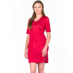 Seiden Basics|Seide Sleepshirt^Alkena 100% Bio-Seide KURZARM NACHTHEMD uni von