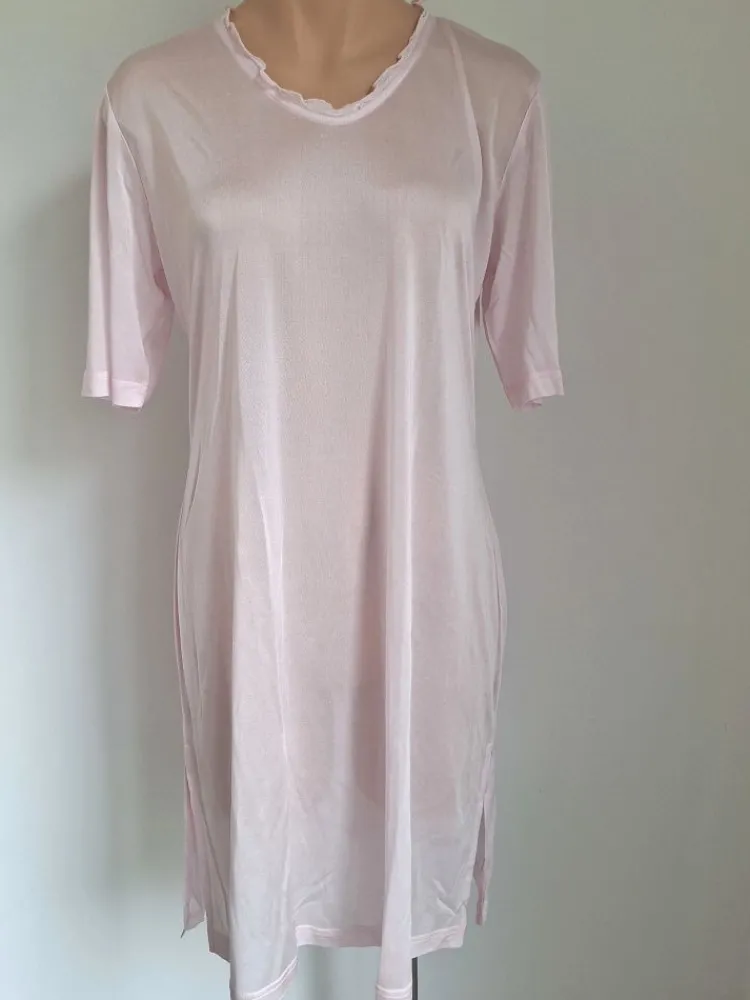 Seiden Basics|Seide Sleepshirt^Alkena 100% Bio-Seide KURZARM NACHTHEMD fein von