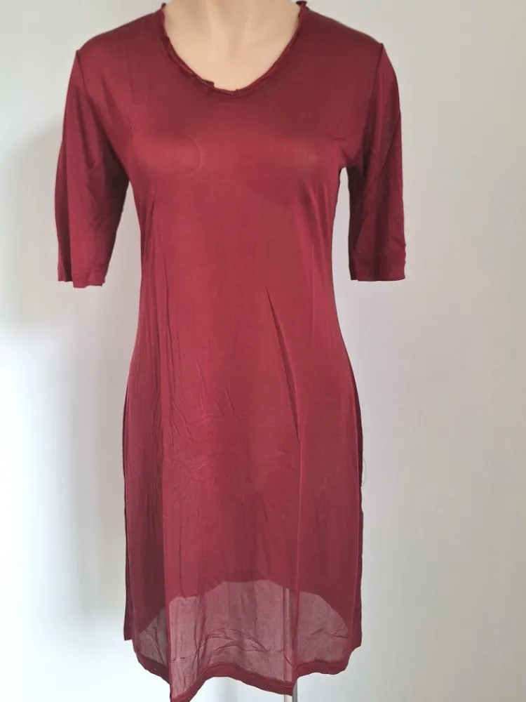 Seiden Basics|Seide Sleepshirt^Alkena 100% Bio-Seide KURZARM NACHTHEMD fein von