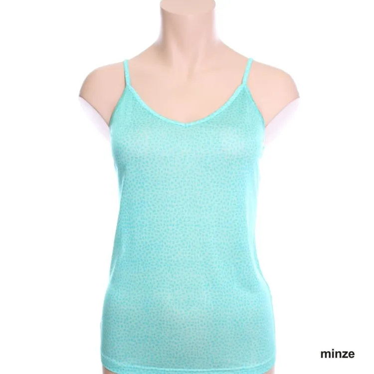 Spaghettiträger Tops|Alle Lingerie Tops^Alkena 100% Bio-Seide SPAGHETTI-TOP bedruckt fein von