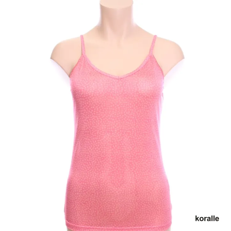 Spaghettiträger Tops|Alle Lingerie Tops^Alkena 100% Bio-Seide SPAGHETTI-TOP bedruckt fein von