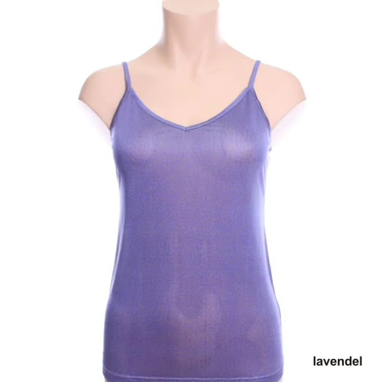 Spaghettiträger Tops|Alle Lingerie Tops^Alkena 100% Bio-Seide SPAGHETTI-TOP bedruckt fein von