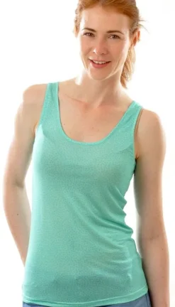Camisole (Breite Träger)|Mit Jersey & Wirkseide^Alkena 100% Bio-Seide TRÄGERTOP bedruckt fein von