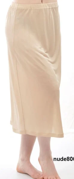 Mit Jersey & Wirkseide|Alle Unterteile^Alkena 100% Bio-Seide UNTERROCK LANG fein von