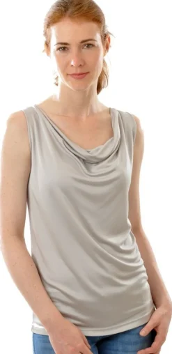 Camisole (Breite Träger)|Shirts Mit Seide^Alkena 100% Bio-Seide WASSERFALL TOP Interlock uni von