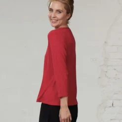 Lounge-Wear|Shirts Mit Seide^Kokon Zwo 100% Bouretteseide 3/4 Arm SHIRT viele Farben von