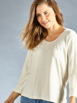 Lounge-Wear|Shirts Mit Seide^Kokon Zwo 100% Bouretteseide 3/4 Arm SHIRT viele Farben von