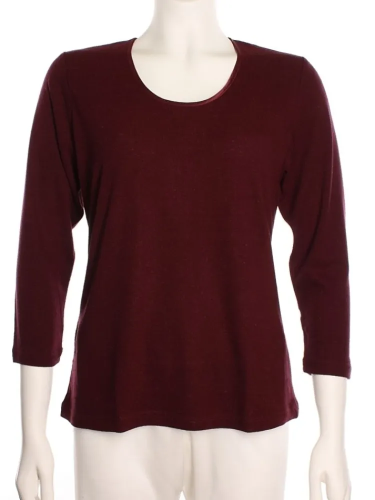 Lounge-Wear|Shirts Mit Seide^Kokon Zwo 100% Bouretteseide 3/4 Arm SHIRT viele Farben von