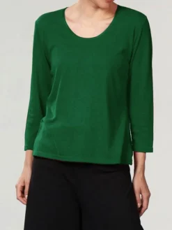 Lounge-Wear|Shirts Mit Seide^Kokon Zwo 100% Bouretteseide 3/4 Arm SHIRT viele Farben von