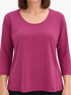 Lounge-Wear|Shirts Mit Seide^Kokon Zwo 100% Bouretteseide 3/4 Arm SHIRT viele Farben von