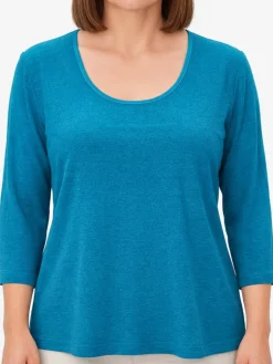 Lounge-Wear|Shirts Mit Seide^Kokon Zwo 100% Bouretteseide 3/4 Arm SHIRT viele Farben von