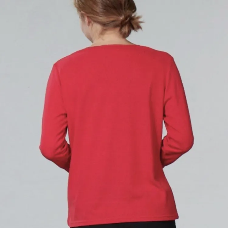 Lounge-Wear|Shirts Mit Seide^Kokon Zwo 100% Bouretteseide 3/4 Arm SHIRT viele Farben von