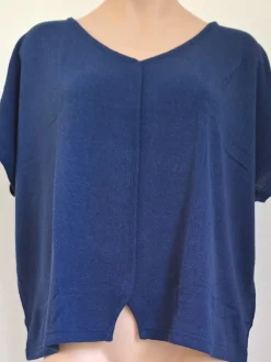 Lounge-Wear|T-Shirt^Kokon Zwo 100% Bouretteseide Kurzarm Top von