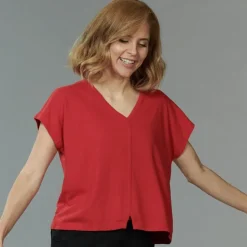 Lounge-Wear|T-Shirt^Kokon Zwo 100% Bouretteseide Kurzarm Top