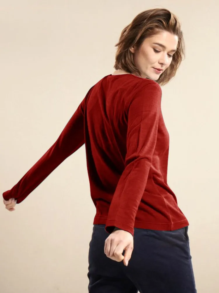 Lounge-Wear|Shirts Mit Seide^Kokon Zwo 100% Bouretteseide RUNDHALS SHIRT von