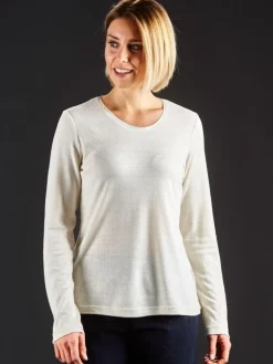 Lounge-Wear|Shirts Mit Seide^Kokon Zwo 100% Bouretteseide RUNDHALS SHIRT uni
