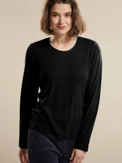 Lounge-Wear|Shirts Mit Seide^Kokon Zwo 100% Bouretteseide RUNDHALS SHIRT uni