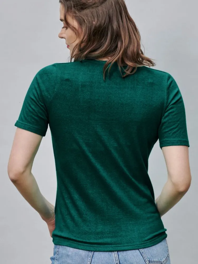 Lounge-Wear|T-Shirt^Kokon Zwo 100% Bouretteseide T-Shirt von