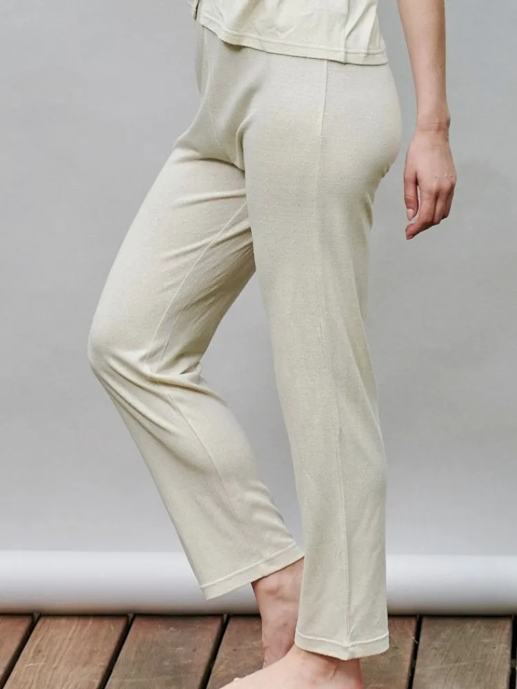 Strandhose & Jumpsuit|Lounge-Wear^Kokon Zwo 100% Bouretteseide YOGA HOSE