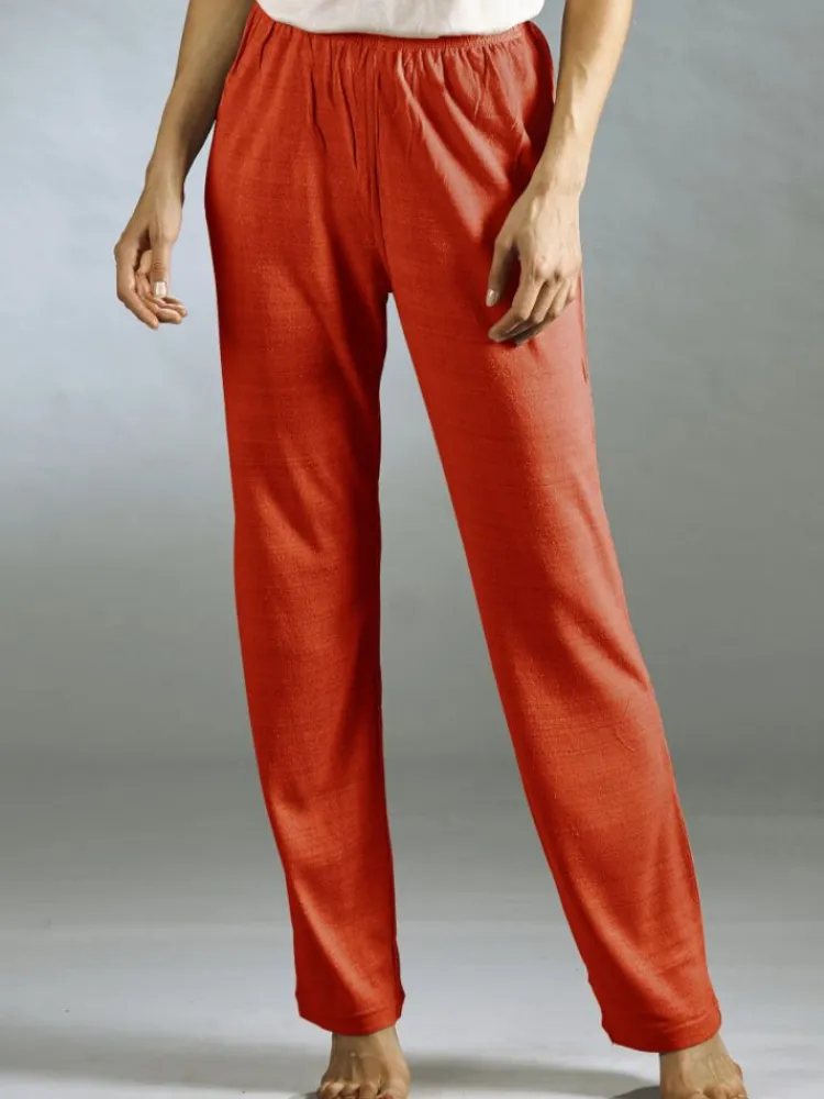 Strandhose & Jumpsuit|Lounge-Wear^Kokon Zwo 100% Bouretteseide YOGA HOSE Basic von