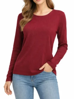 Lounge-Wear|Langarm^Kokon Zwo 100% Merinowolle kbT Feinstrick Pullover von