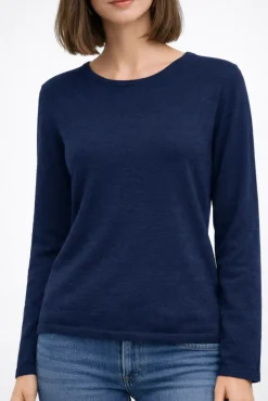 Lounge-Wear|Langarm^Kokon Zwo 100% Merinowolle kbT Feinstrick Pullover