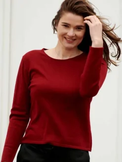 Lounge-Wear|Langarm^Kokon Zwo 100% Merinowolle kbT Feinstrick Pullover