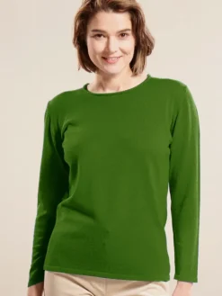 Lounge-Wear|Langarm^Kokon Zwo 100% Merinowolle kbT Feinstrick Long-Pullover von