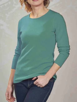 Lounge-Wear|Langarm^Kokon Zwo 100% Merinowolle kbT Feinstrick Long-Pullover