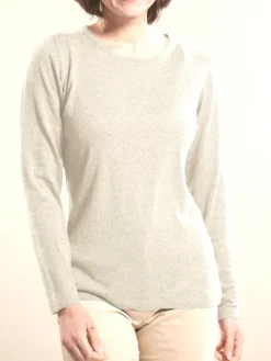 Lounge-Wear|Langarm^Kokon Zwo 100% Merinowolle kbT Feinstrick Long-Pullover