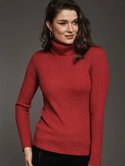 Lounge-Wear|Mit Rollkragen^Kokon Zwo 100% Merinowolle kbT Rippstrick Rollkragen Pullover von