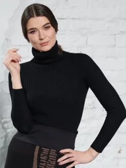 Lounge-Wear|Mit Rollkragen^Kokon Zwo 100% Merinowolle kbT Rippstrick Rollkragen Pullover von