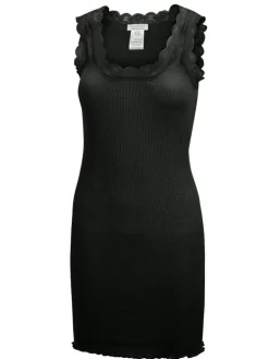 Unterkleider Mit Spitze|Unterkleider Mit Seide^Eva B. Bitzer 70% Seide 30% Baumwolle Träger Unterkleid RIPP von schwarz naturweiß rosa oder blau