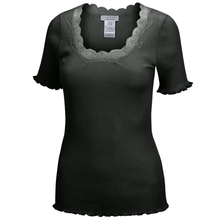 T-Shirt|Shirt Mit Spitze^Eva B. Bitzer 70% Seide 30% Baumwolle T-Shirt RIPP von