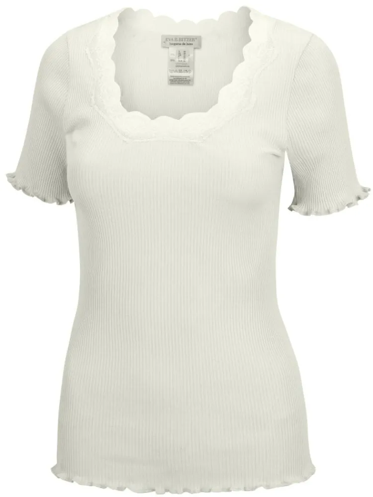 T-Shirt|Shirt Mit Spitze^Eva B. Bitzer 70% Seide 30% Baumwolle T-Shirt RIPP von