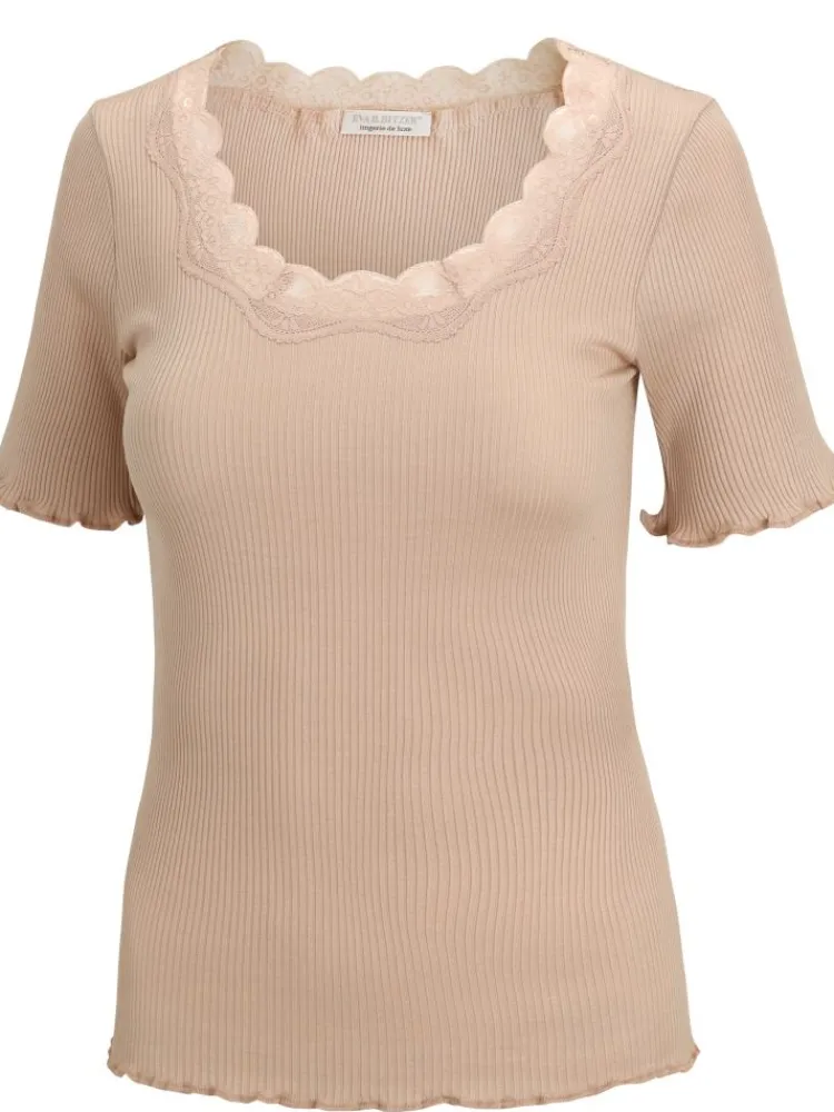T-Shirt|Shirt Mit Spitze^Eva B. Bitzer 70% Seide 30% Baumwolle T-Shirt RIPP von