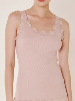 Tops Mit Spitze|Camisole (Breite Träger)^Eva B. Bitzer 70% Seide 30% Baumwolle Unterhemd RIPP von