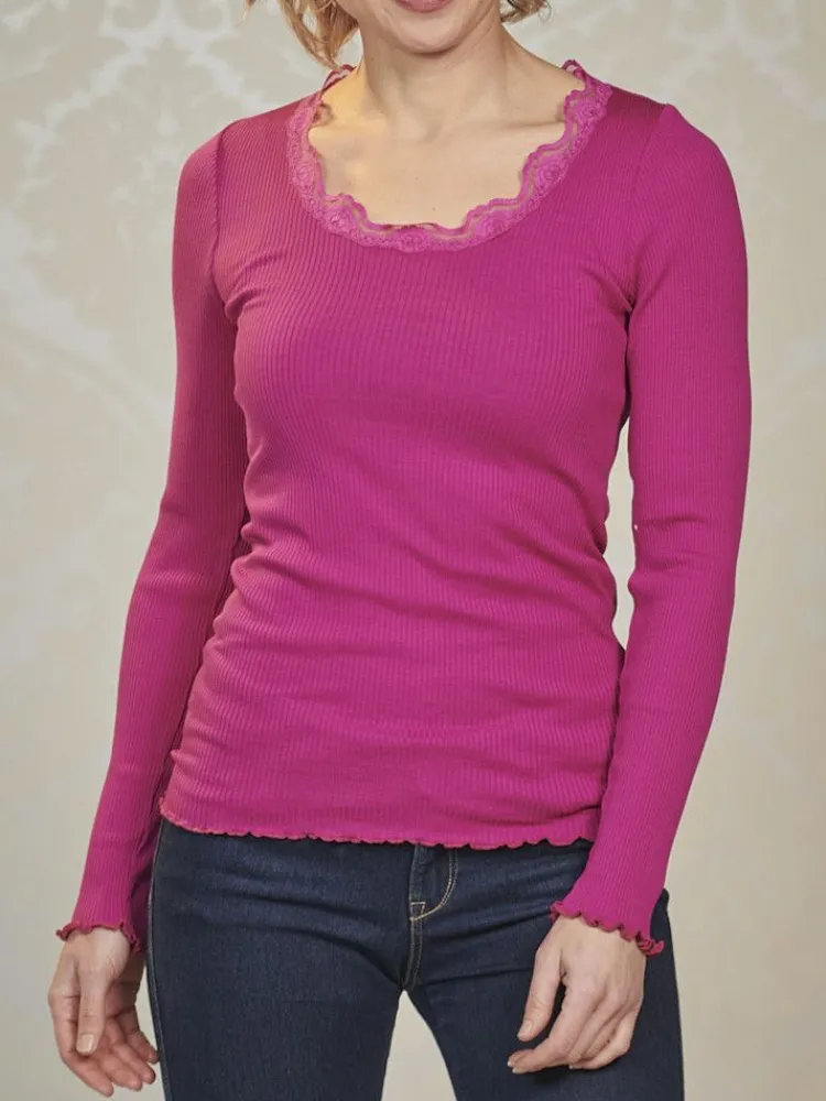 Shirt Mit Spitze|Shirts Mit Seide^Kokon Zwo 70% Seide 30% Bio-Baumwolle kbA LANGARMSHIRT RIPP von