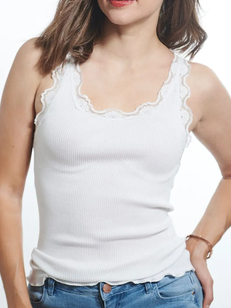 Tops Mit Spitze|Camisole (Breite Träger)^Kokon Zwo 70% Seide 30% Bio-Baumwolle kbA TRÄGERTOP RIPP Basic