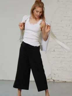 Tops Mit Spitze|Camisole (Breite Träger)^Kokon Zwo 70% Seide 30% Bio-Baumwolle kbA TRÄGERTOP RIPP Basic