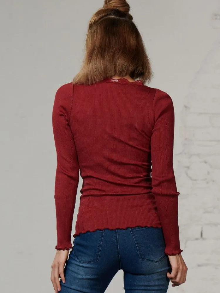 Shirt Mit Spitze|Shirts Mit Seide^Kokon Zwo 70% Seide 30% Bio-Baumwolle kbA LANGARMSHIRT gerippt von