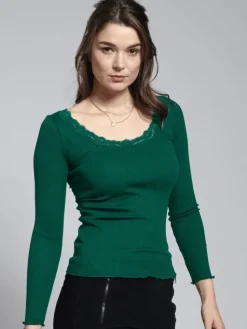 Shirt Mit Spitze|Shirts Mit Seide^Kokon Zwo 70% Seide 30% Bio-Baumwolle kbA LANGARMSHIRT gerippt uni