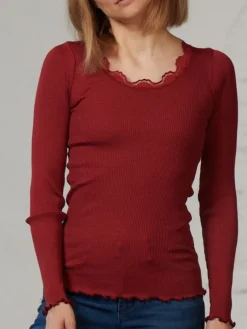 Shirt Mit Spitze|Shirts Mit Seide^Kokon Zwo 70% Seide 30% Bio-Baumwolle kbA LANGARMSHIRT gerippt uni