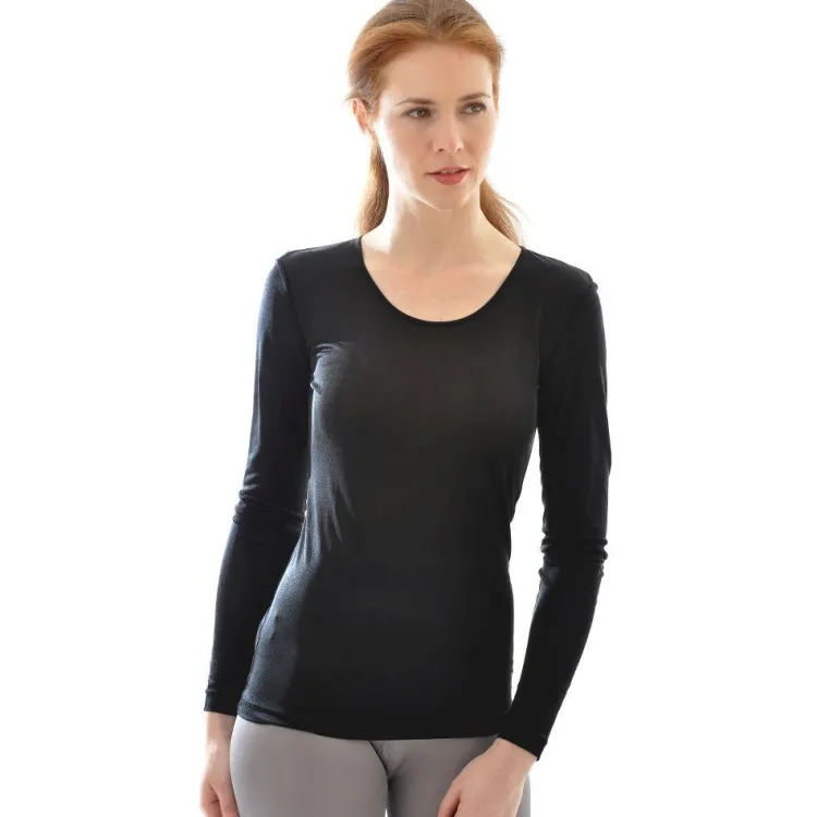 Wolle-Seide Shirts|Langarm^Alkena 55% Seide 45% Wolle LANGARM-SHIRT von